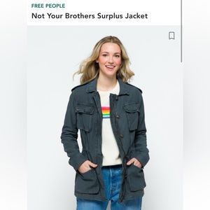 Free People Not Your Brothers Surplus Jacket NWT